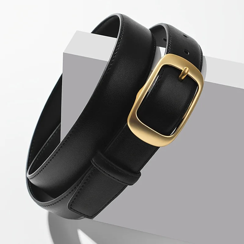 Women's PU Leather Belt — Alloy Metal Pin Buckle Fashion Strap for Jeans TrenLux Wear