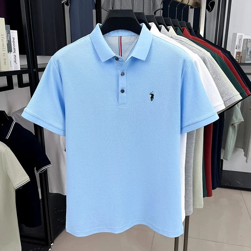 Men's Embroidered Cotton Golf Polo