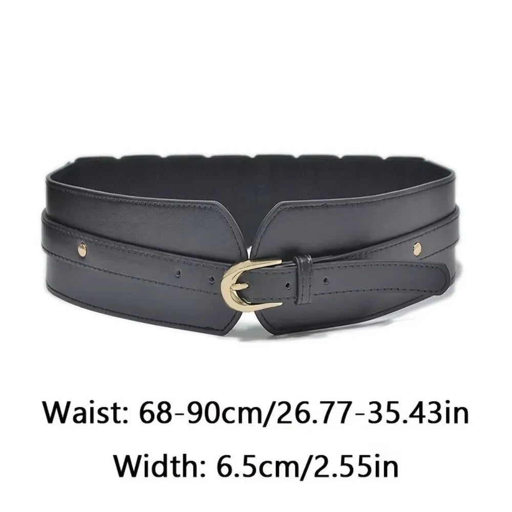 Women's adjustable corset waist belt by TrendLux Wear, featuring a sleek design with buckle closure and stylish fit.