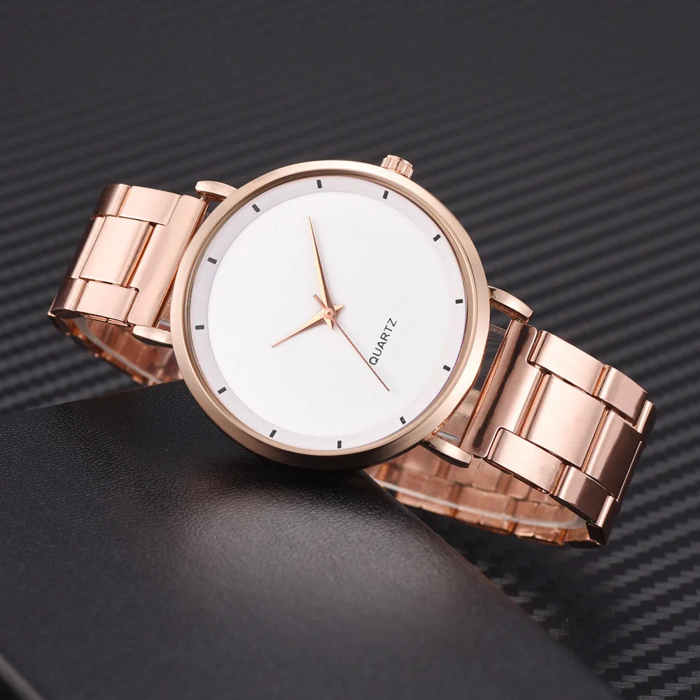 TrenLux Wear Women's Rose Gold Stainless Steel Fashion/Business Quartz Wristwatch TrenLux Wear