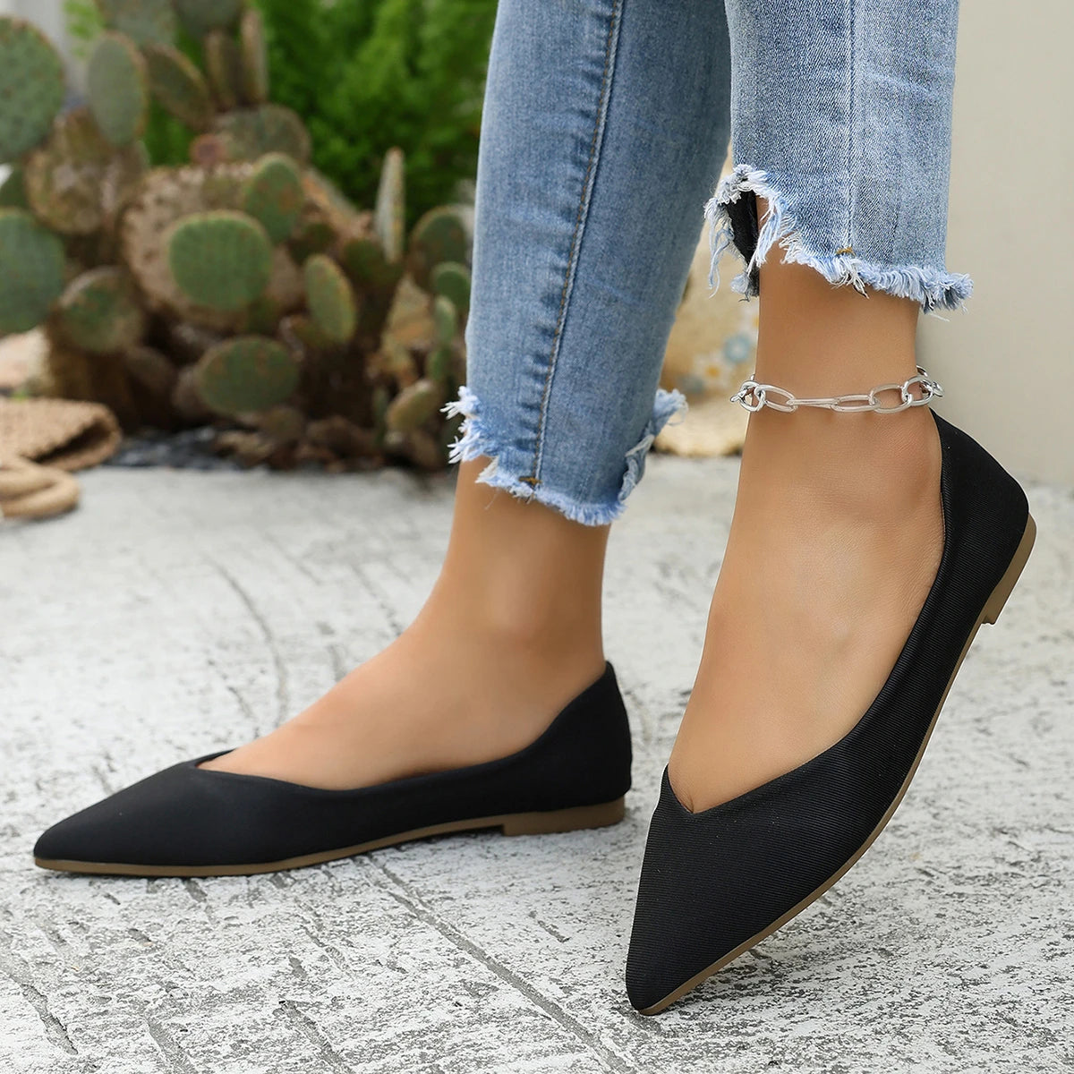 TrenLux Wear Women's Plus Size Lightweight Slip-On Ballet Flat Comfortable Work Shoes TrenLux Wear
