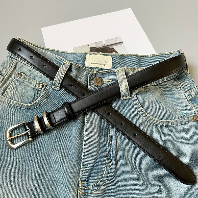Women's Real Leather Jeans Belt. TrenLux Wear