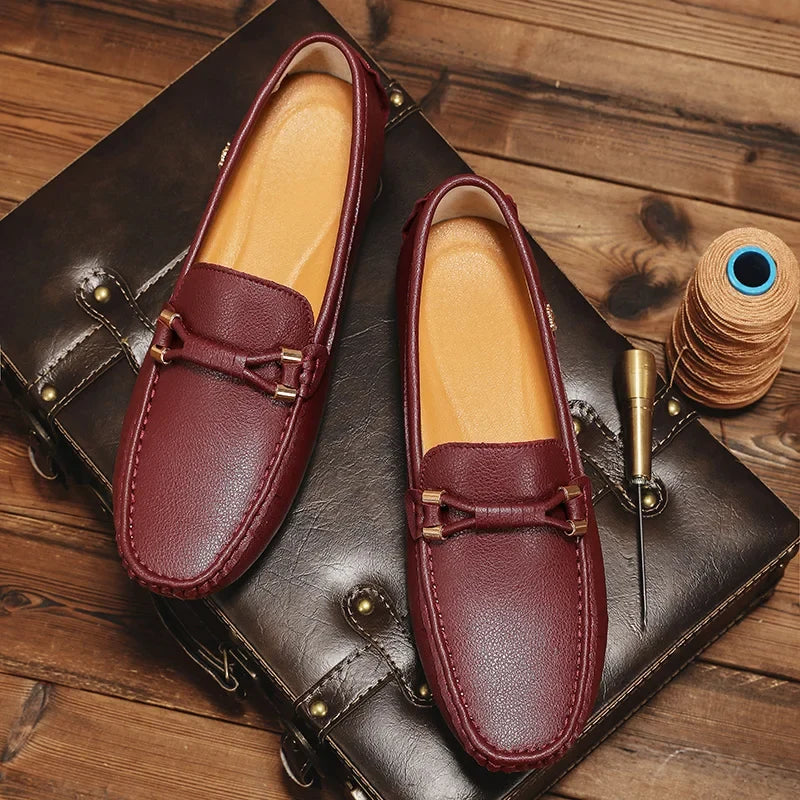 Men's Metal-Detail Slip-On Loafers
