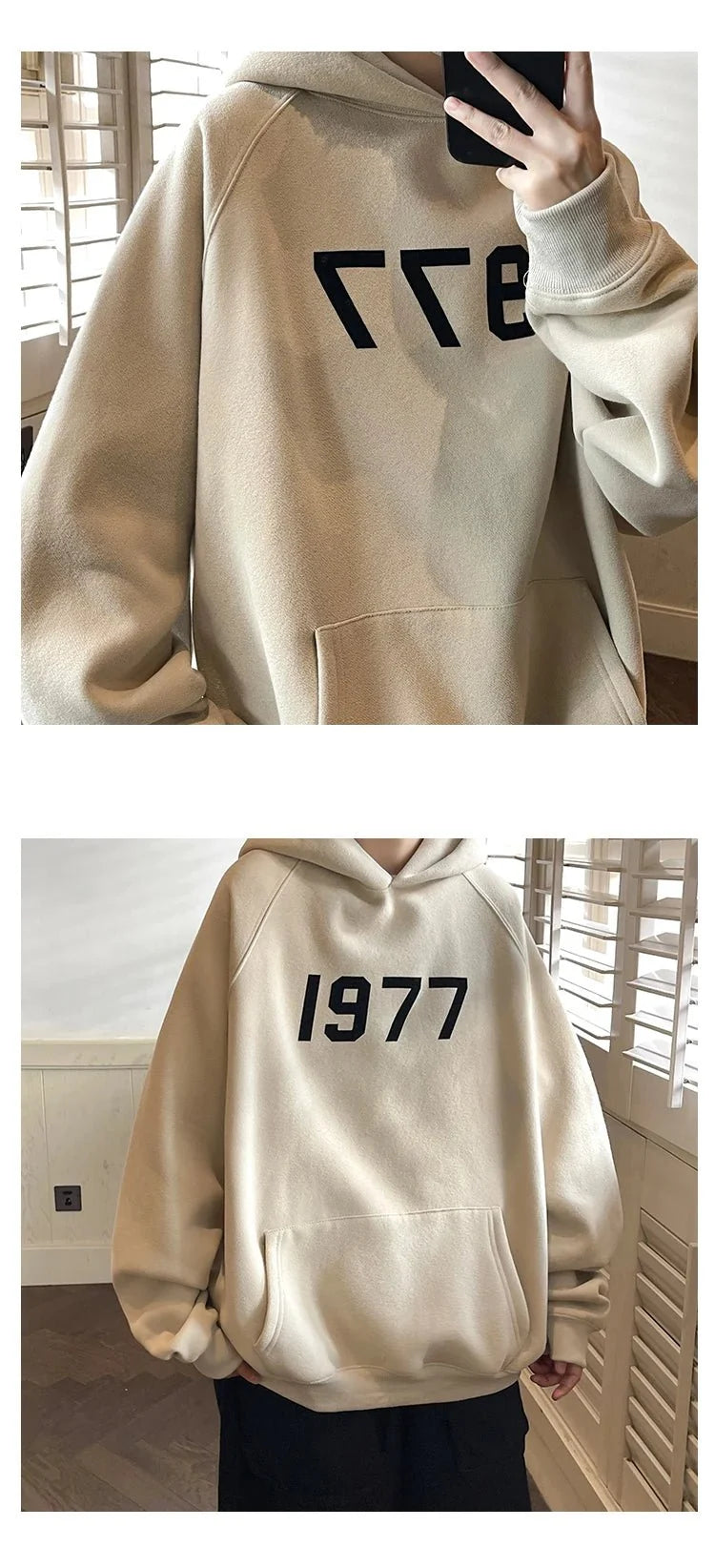 Men's TrendLux Wear Harajuku printed hoodie with loose fit long sleeves, featuring bold design and comfortable pullover style.
