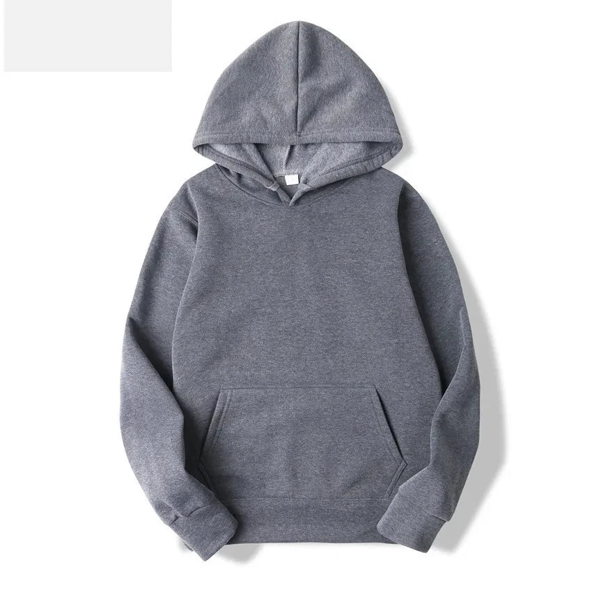Unisex heavyweight American high street hoodie by TrendLux Wear in plus size fleece pullover, shown in a cozy, relaxed fit style.