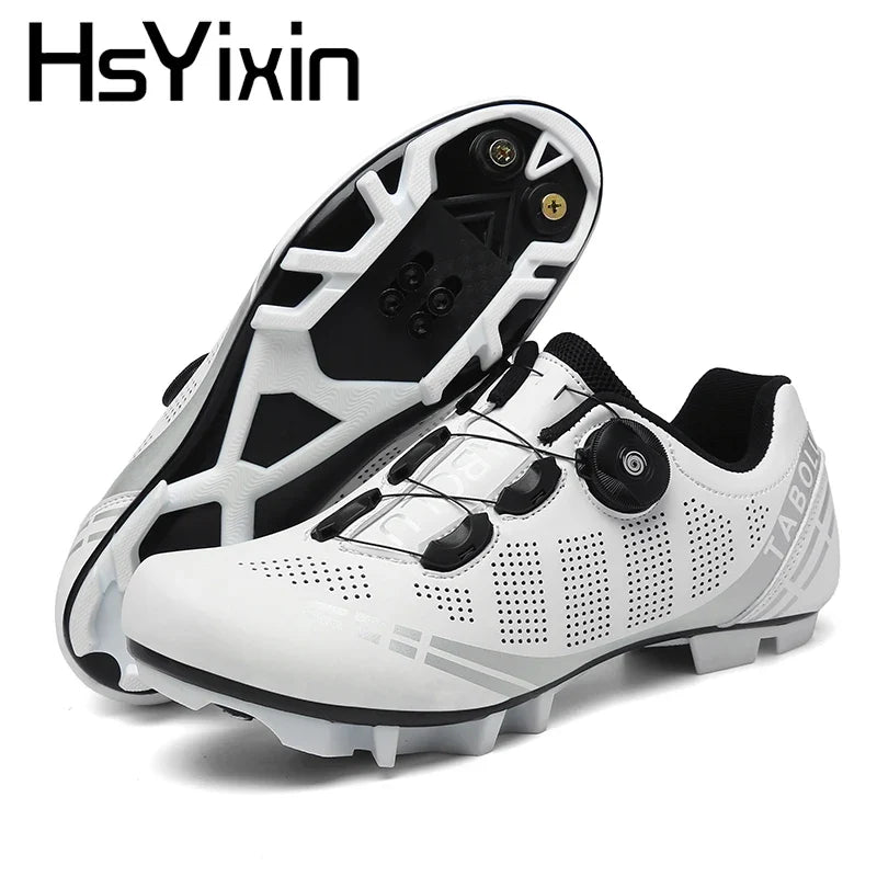 Men's MTB cycling shoes by TrendLux Wear featuring rugged design, breathable mesh, and secure fastening for mountain biking.