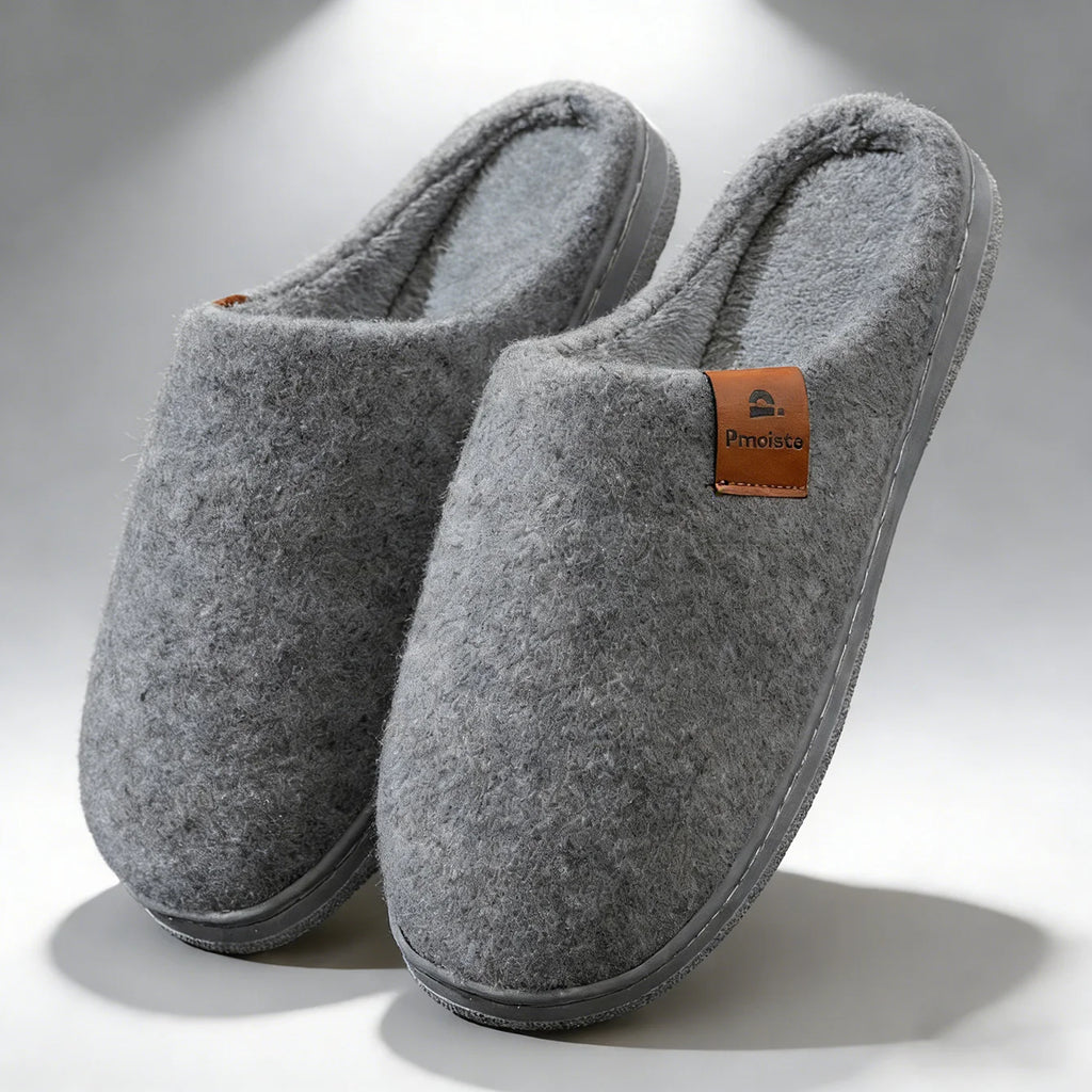 Men's Winter Felt Platform House Slippers – Cozy Non-Slip Indoor & Outdoor