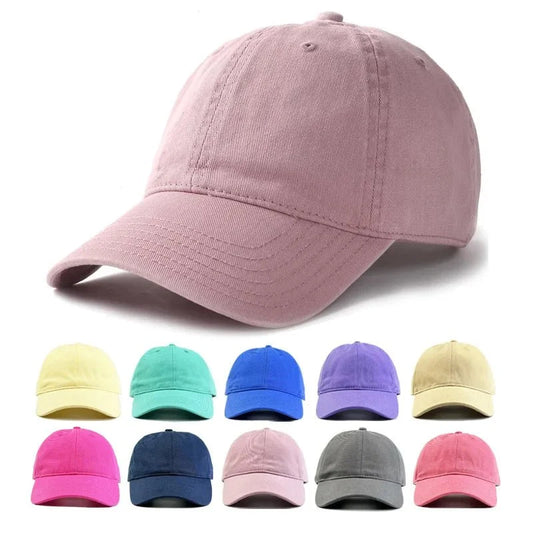 Unisex Korean style cotton curved brim baseball cap by TrendLux Wear in soft fabric, shown in a stylish design with a curved brim.