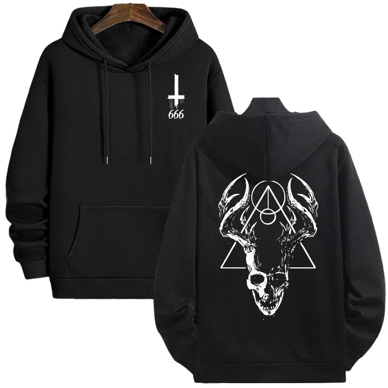 Men's TrendLux Wear hoodie, casual streetwear pullover sweatshirt in warm fabric, suitable for autumn and winter, available in multiple sizes