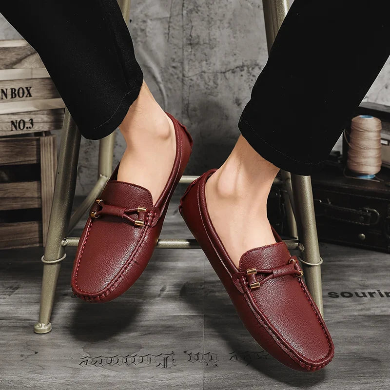 Men's Metal-Detail Slip-On Loafers