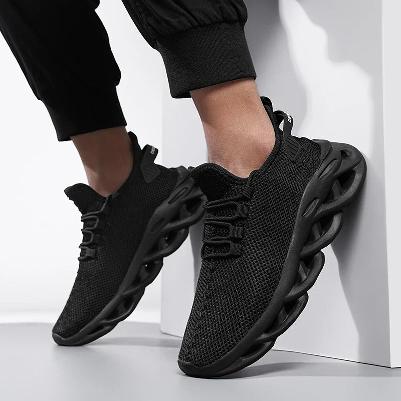 Men's TrendLux Wear Urban Street Sneakers with breathable mesh and casual style, showcasing the sleek design and comfortable fit.