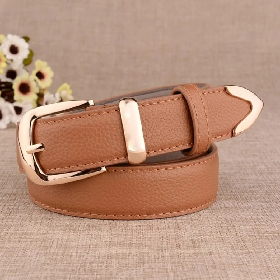 Women's Vintage Pin Buckle PU Leather Trouser Belt. TrenLux Wear
