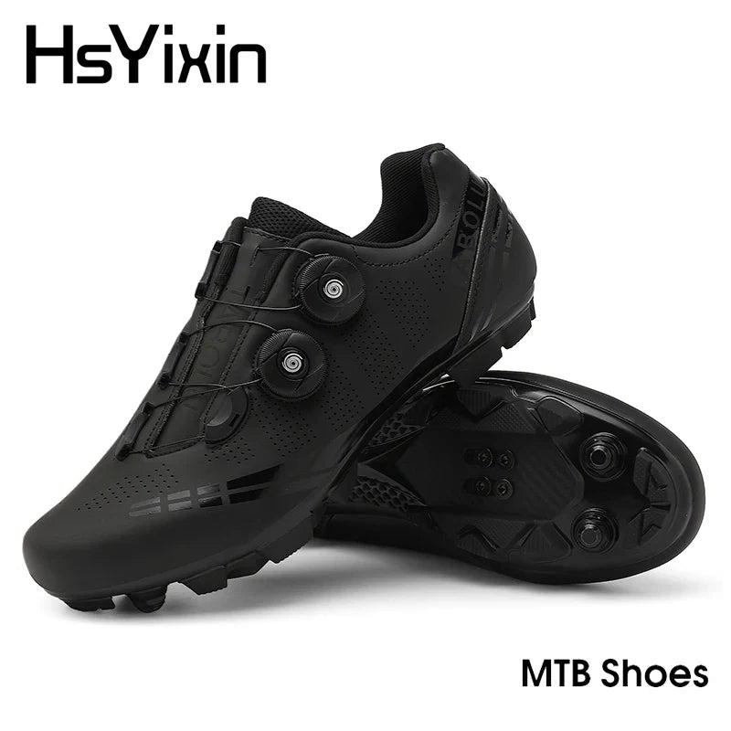 Men's MTB cycling shoes by TrendLux Wear, featuring rugged design and secure straps for mountain biking performance.