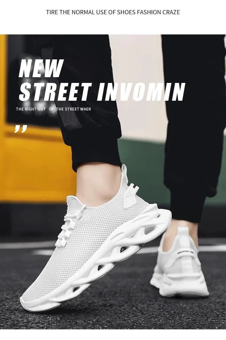 Men's breathable mesh urban street sneakers by TrendLux Wear, casual shoes with stylish design and comfortable fit