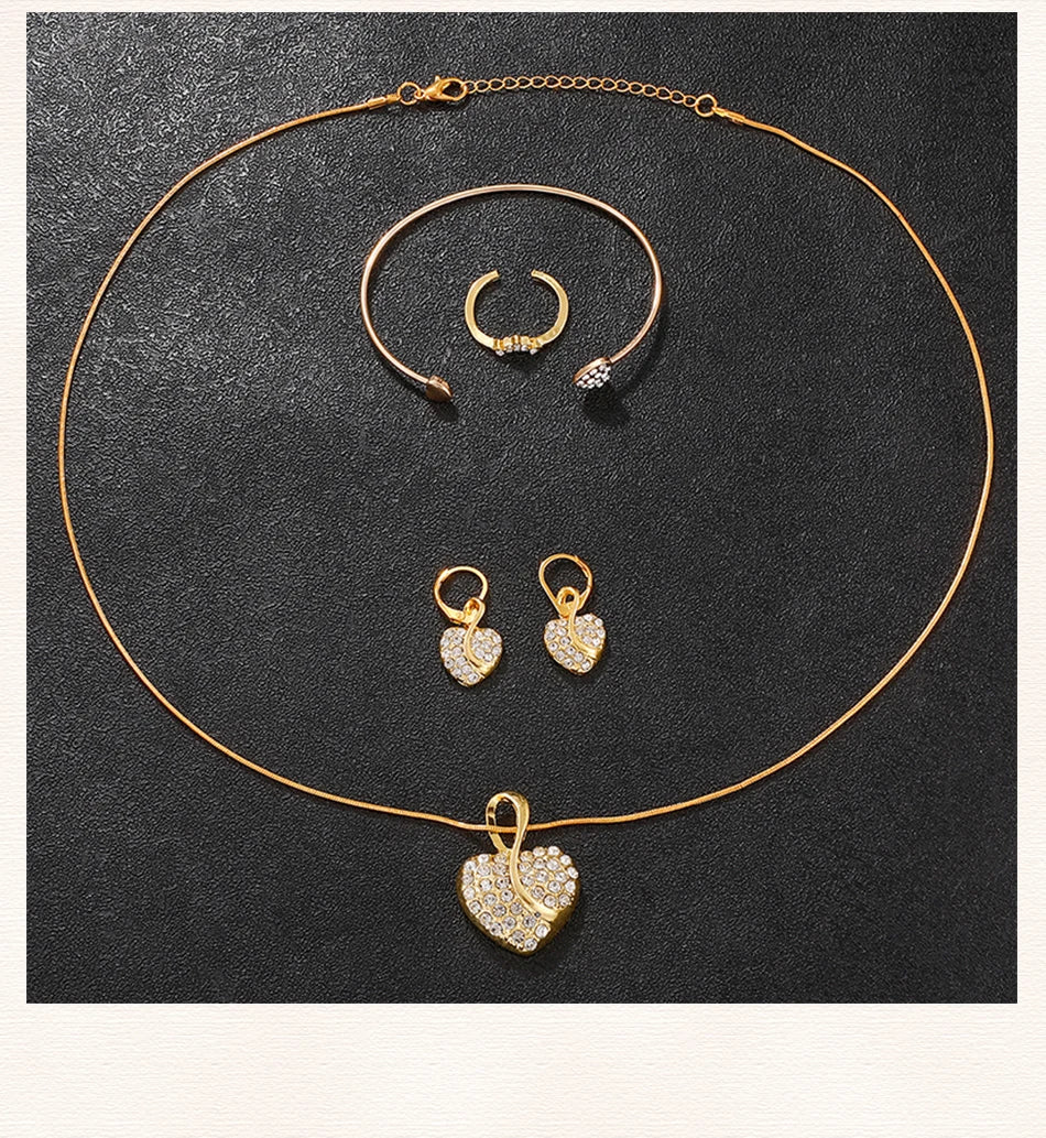 TrenLux Wear Women's Rhinestone Quartz Watch & Jewellery Set. TrenLux Wear