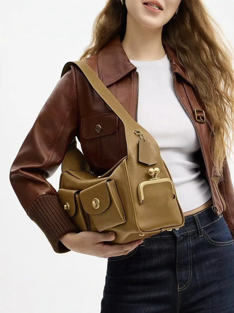 TrenLux Wear Women's Vintage Pure Leather Large Capacity Bag TrenLux Wear