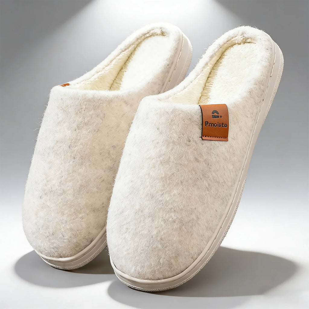 Men's Winter Felt Platform House Slippers – Cozy Non-Slip Indoor & Outdoor