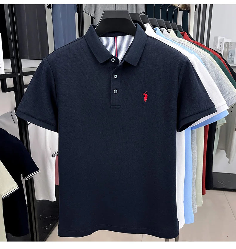 Men's Embroidered Cotton Golf Polo