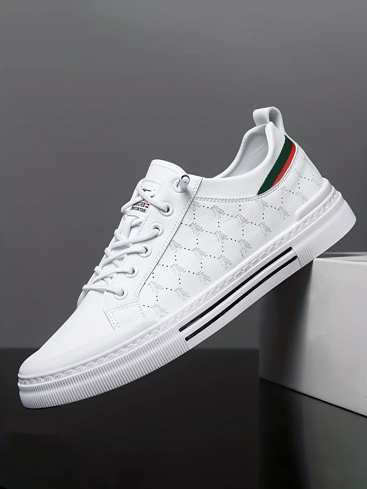 Men's all-season waterproof sport sneakers by TrendLux Wear, low-top lace-up shoes with breathable design and durable outsole.