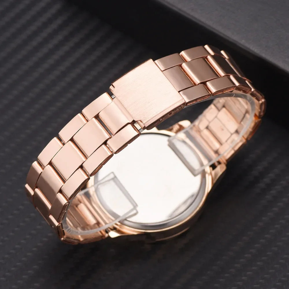 TrenLux Wear Women's Rose Gold Stainless Steel Fashion/Business Quartz Wristwatch TrenLux Wear