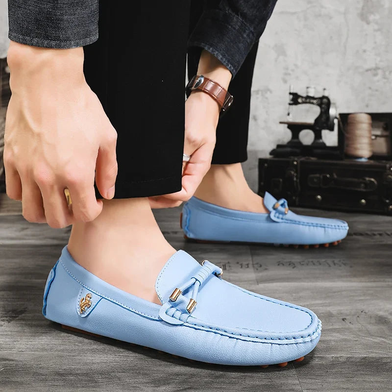 Men's Metal-Detail Slip-On Loafers