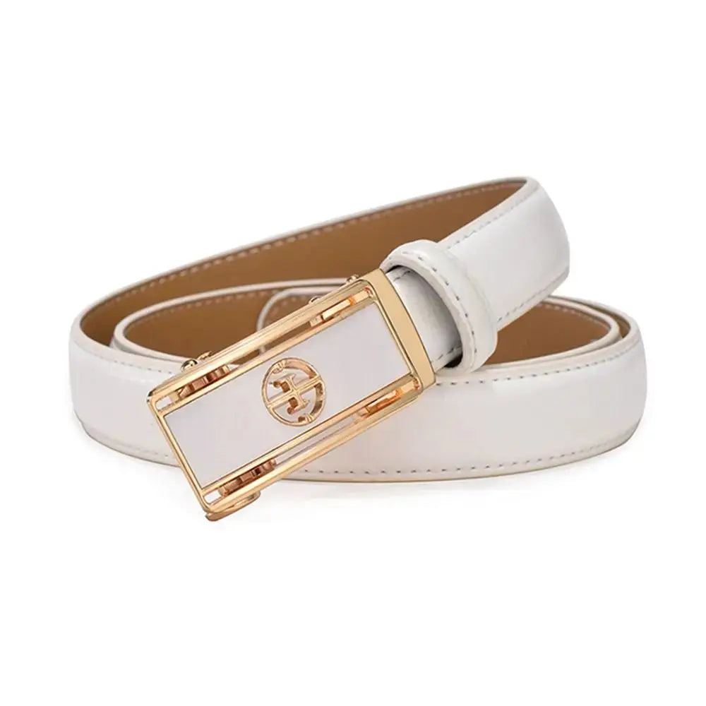 Women's Luxury Genuine Leather Belt — Automatic Buckle Waistband (105 cm) TrenLux Wear