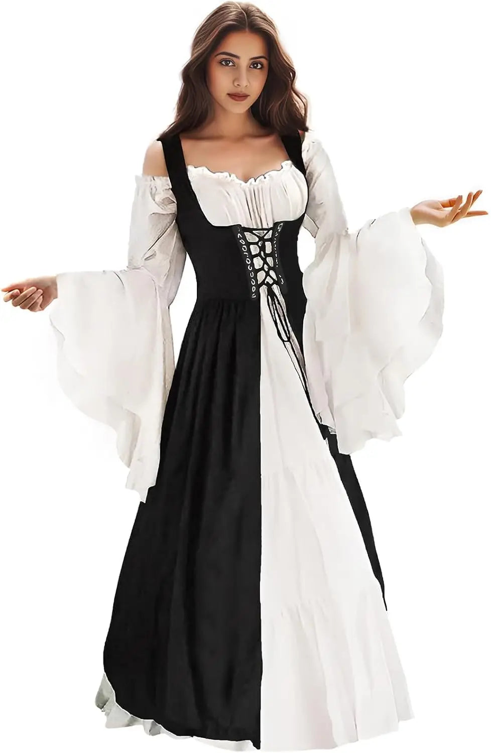 TrenLux Wear Women's Polyester Medieval Renaissance Faire Costume Dress The Glow Sanctuary