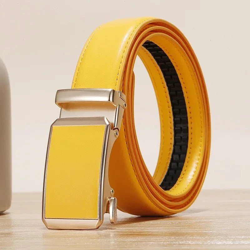 Women's genuine leather belt from TrendLux Wear, featuring a stylish design and smooth finish.