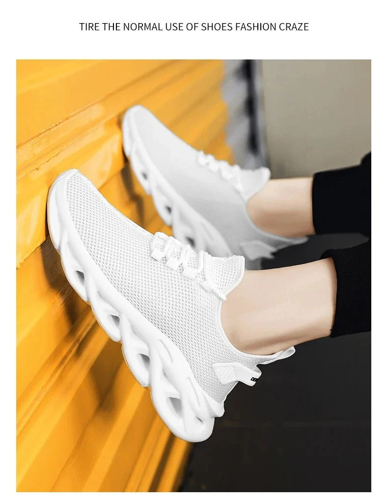 Men's breathable mesh urban street sneakers by TrendLux Wear, casual footwear with stylish design and comfortable fit.