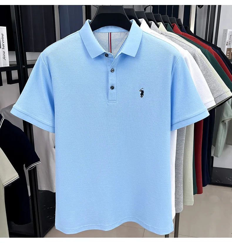 Men's Embroidered Cotton Golf Polo