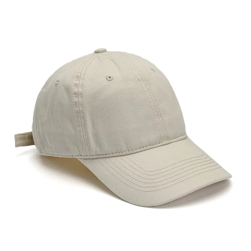 Unisex soft-top dad hat by TrendLux Wear, plain baseball cap with sun protection in various colors, showcasing front view.