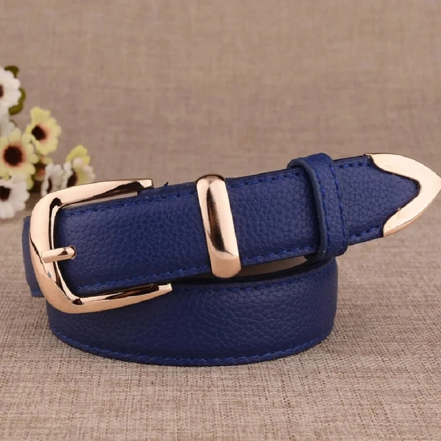 Women's Vintage Pin Buckle PU Leather Trouser Belt. TrenLux Wear