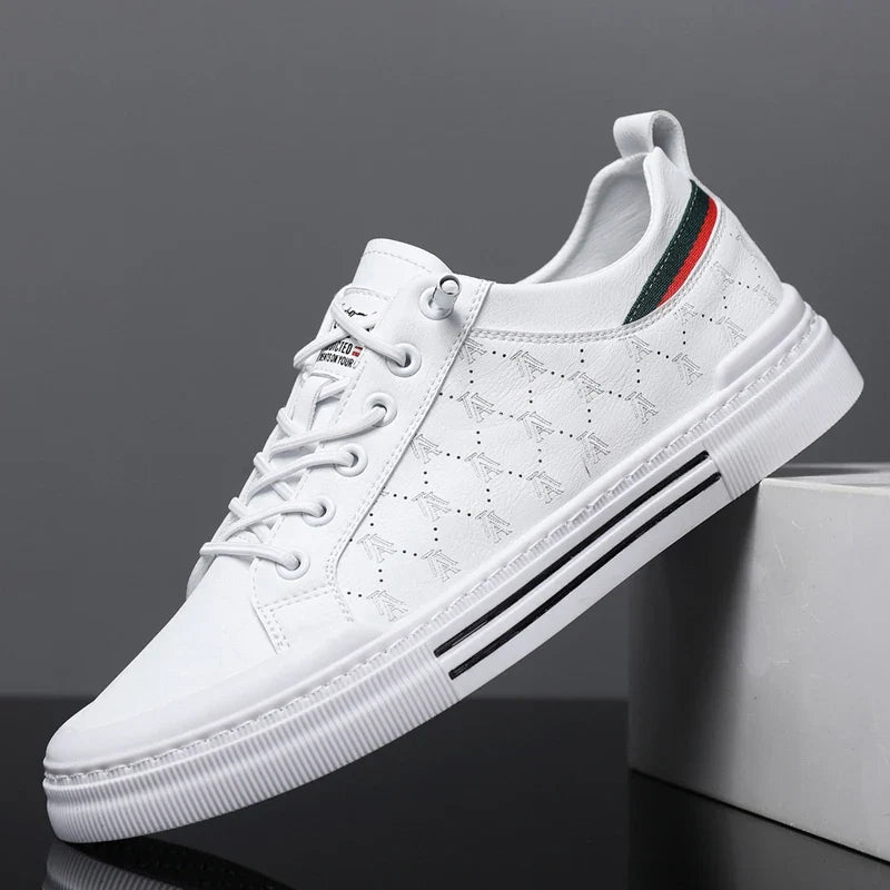 Men's waterproof all-season sport sneakers by TrendLux Wear, low-top lace-up shoes with a sporty design and durable construction.