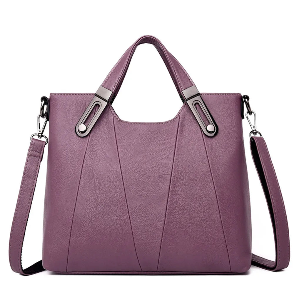 TrenLux Wear Women's Luxury Pure Leather Multi-Pocket  Handbag TrenLux Wear