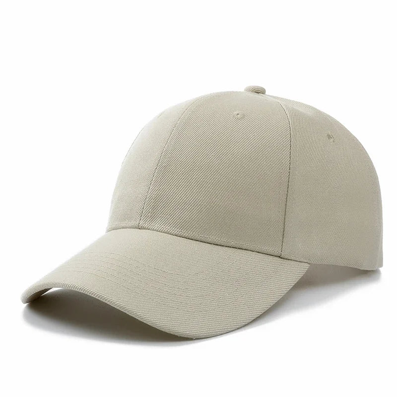 Unisex plain baseball cap by TrendLux Wear in various colors, featuring adjustable structured fit and classic design.