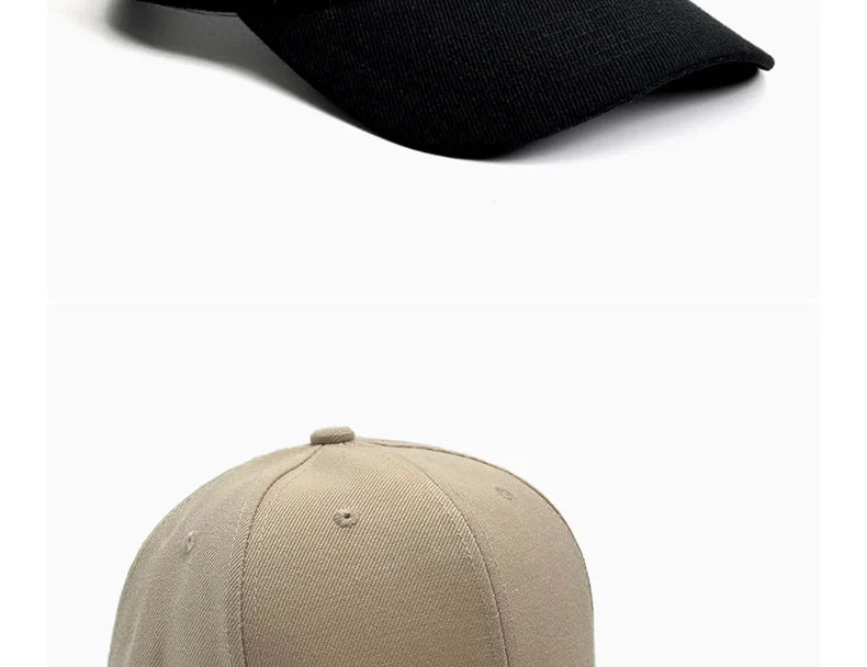 Unisex breathable sun-protective baseball cap with adjustable strap and hard brim, available in 22 colors by TrendLux Wear.
