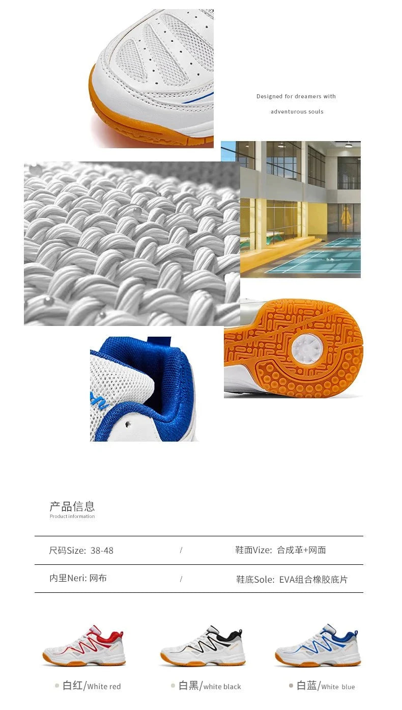 Men's TrendLux Wear high-end tennis and badminton shoes with anti-slip soles, all-season athletic court sneakers.