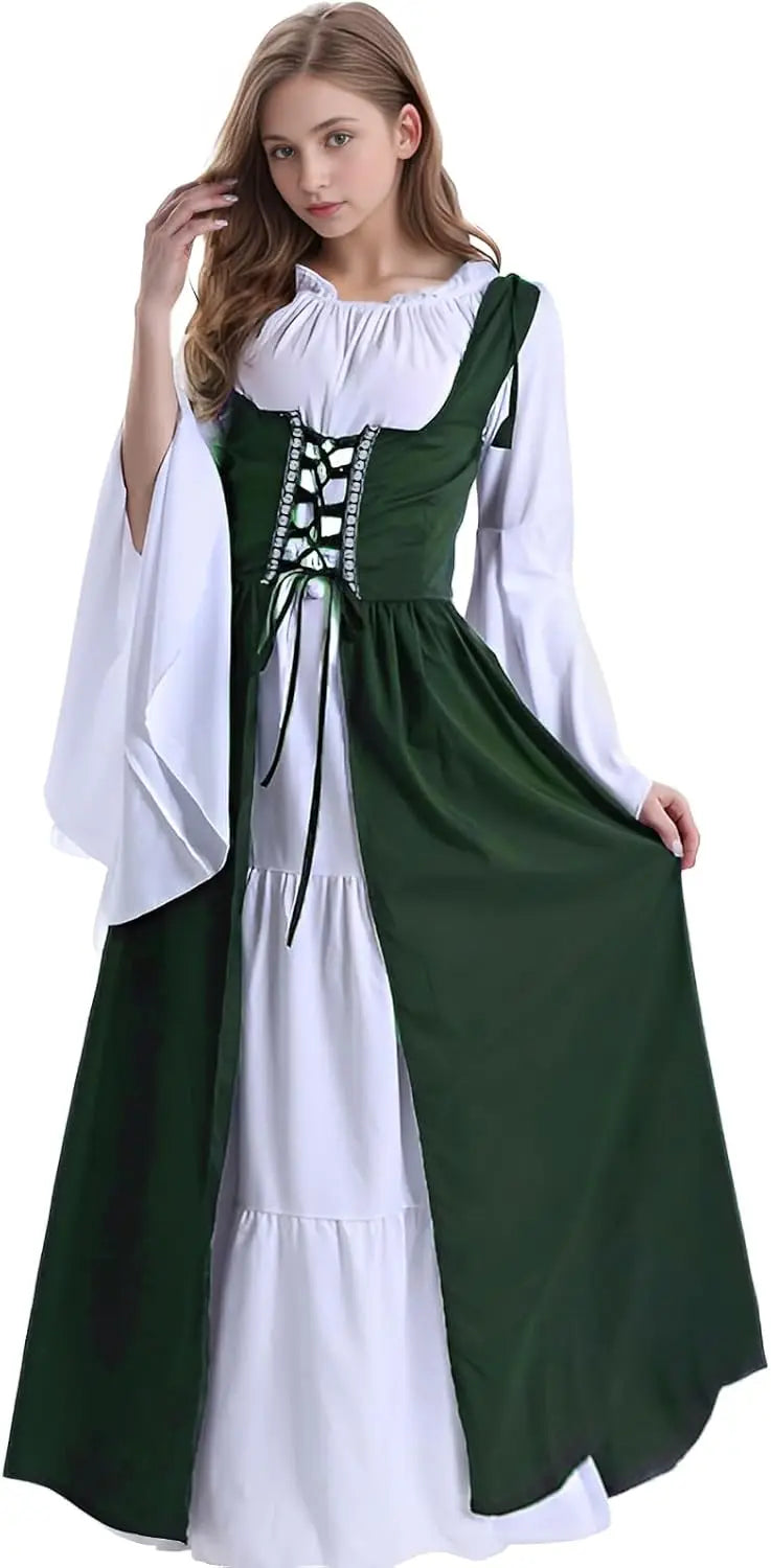 TrenLux Wear Women's Polyester Medieval Renaissance Faire Costume Dress The Glow Sanctuary