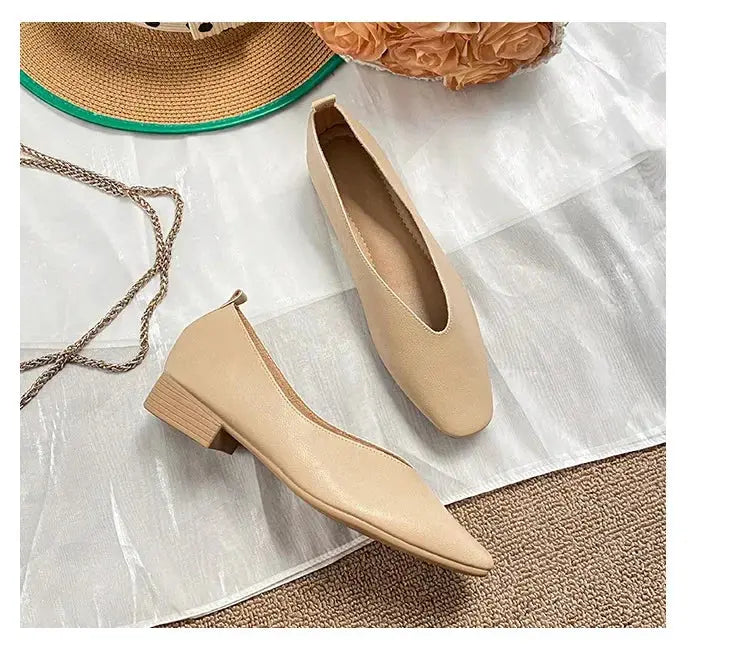 TrenLux Wear Women's Round-Toe Leather Loafer Flats — Versatile Slip-On Casual Shoes TrenLux Wear