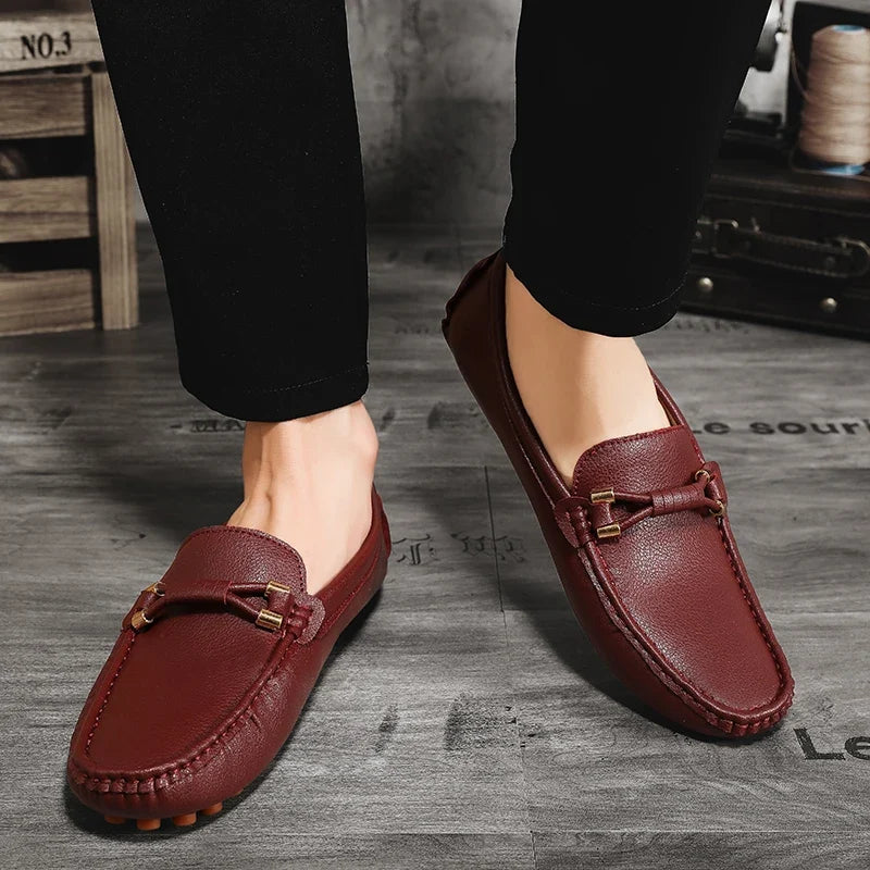 Men's Metal-Detail Slip-On Loafers
