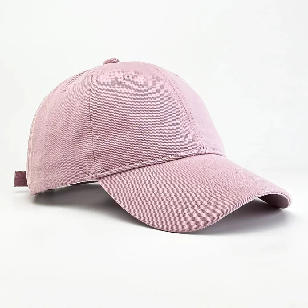 Unisex TrendLux Wear high-end cotton curved brim baseball cap in soft fabric, available in 19 colors, Korean style design.