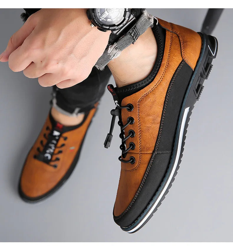 Men's Round-Toe Business Casual Derby Shoes