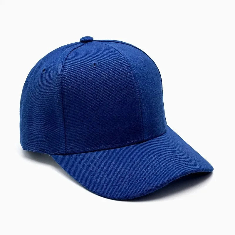 Unisex breathable sun-protective baseball cap with adjustable fit and hard brim, available in 22 colors by TrendLux Wear.