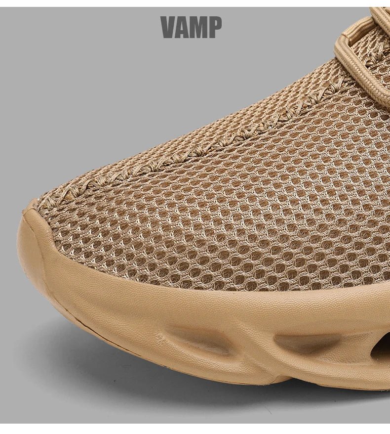 Men's breathable mesh sneakers from TrendLux Wear featuring urban street style and casual design.