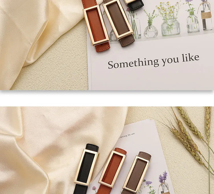 Women's Genuine Leather Belt — Metal Buckle Strap for Jeans & Dresses TrenLux Wear