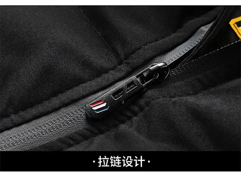 Men's Thick Warm Puffer Bomber Jacket – Winter Down Parka Coat