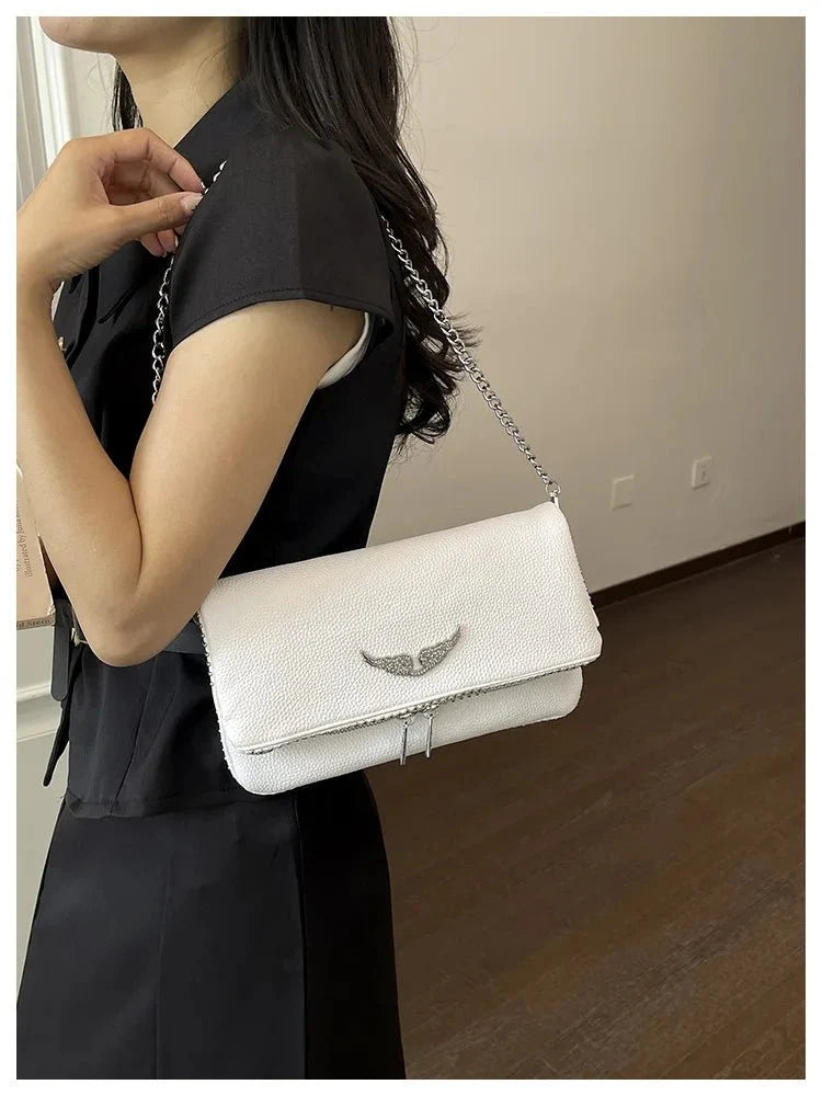 Chain Shoulder PU Leather Flip-Cover Shoulder Bag - TrendLux Wear