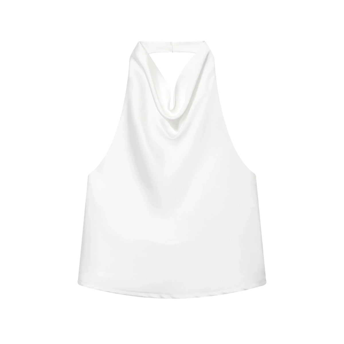 TrenLux Wear TFMLN 2025 women's halter top, solid backless high street waistcoat, spring summer fashion, elegant halter neck style