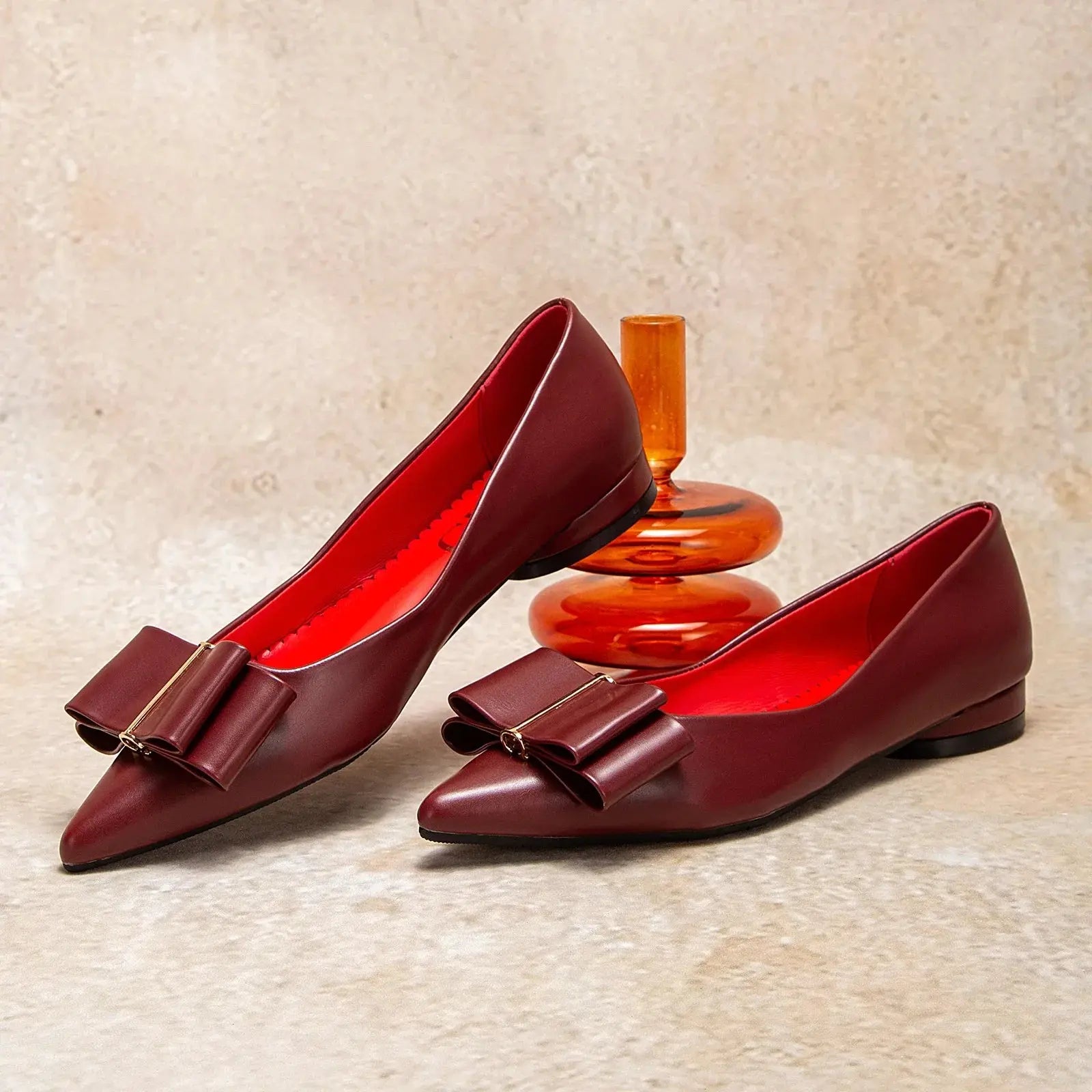 TrenLux Wear Women's Pointed-Toe Bow Flat Shoes — Luxury PU Leather Flats, Sizes 36–42 TrenLux Wear