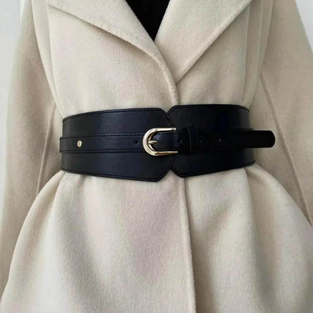 Women's adjustable corset waist belt from TrendLux Wear, featuring a stylish design and secure fit for fashion enhancement.